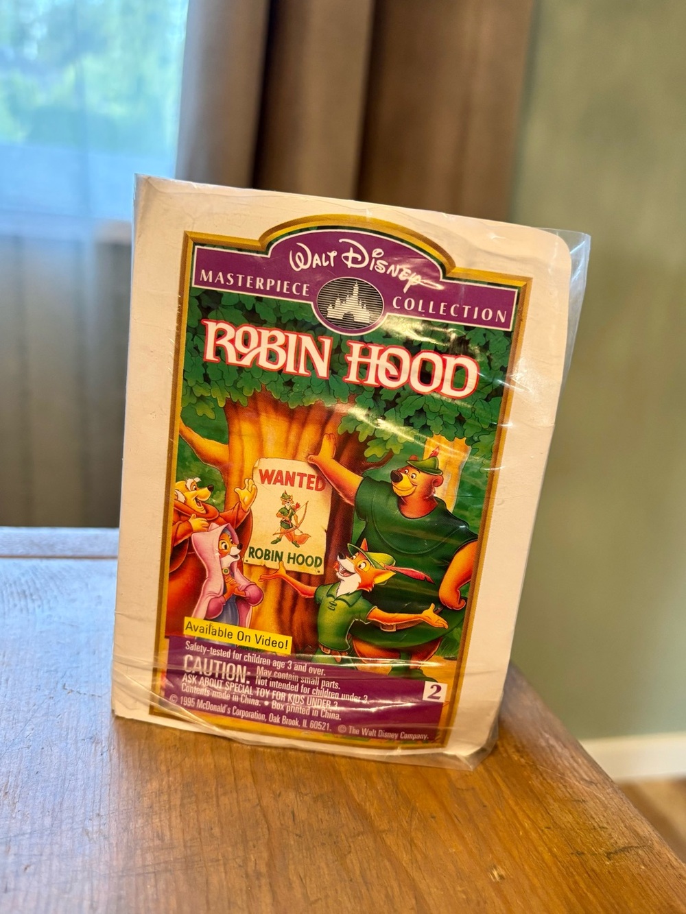 Robin Hood VHS Cover McDonald’s toy vintage 1990’s masterpiece collection